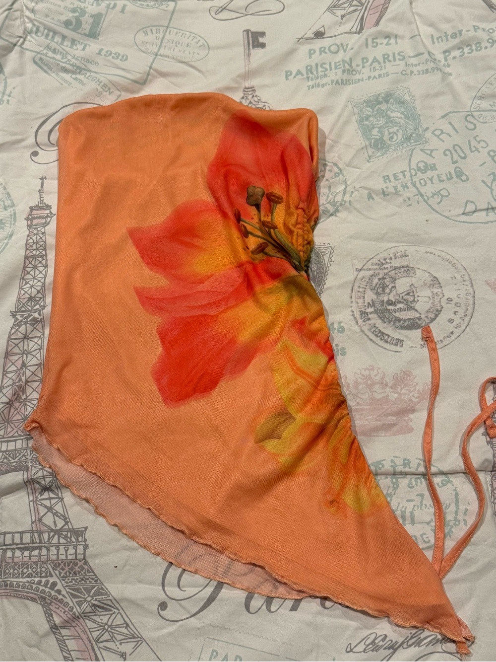 ORANGE FLORAL TOP